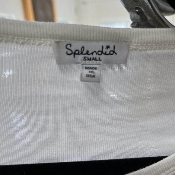Splendid White Cotton Tee - Picture 4 of 4